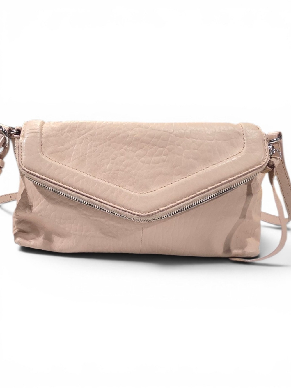 Vince Camuto Blush Pink Pebbled Leather Envelope Crossbody EXCELLENT Condition.